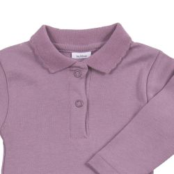 Petit Bateau. Polobody i lys lavendel til pige, udsnit