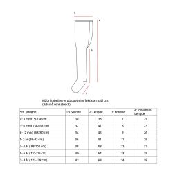 Strømpebukser størrelsesguide